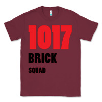 Burgundy 1017 Brick Squad Black Red Classic Tee - artisFamous
