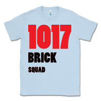 Dusty Blue 1017 Brick Squad Black Red Classic Tee - artisFamous