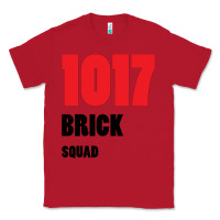 Red 1017 Brick Squad Black Red Classic Tee - artisFamous