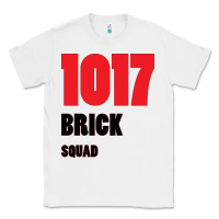 White 1017 Brick Squad Black Red Classic Tee - artisFamous