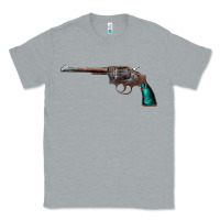 Heather Grey Revolver Handgun Classic Tee - artisFamous