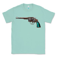 Seafoam Revolver Handgun Classic Tee - artisFamous