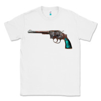 White Revolver Handgun Classic Tee - artisFamous