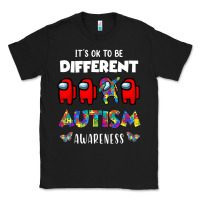 Black a.mong us it's o.kay to be different autism awareness t shirt Classic Tee - artisFamous