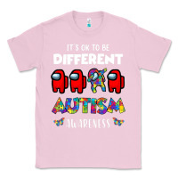 Bubblegum Pink a.mong us it's o.kay to be different autism awareness t shirt Classic Tee - artisFamous