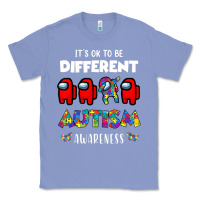 Colony Blue a.mong us it's o.kay to be different autism awareness t shirt Classic Tee - artisFamous