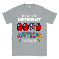 Heather Grey a.mong us it's o.kay to be different autism awareness t shirt Classic Tee - artisFamous