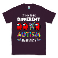 Plum a.mong us it's o.kay to be different autism awareness t shirt Classic Tee - artisFamous