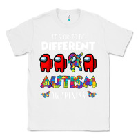 White a.mong us it's o.kay to be different autism awareness t shirt Classic Tee - artisFamous