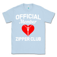 Dusty Blue open heart surgery zipper club bypass get well recovery gift Classic Tee - artisFamous