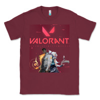 Burgundy valorant gaming design Classic Tee - artisFamous