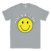 Heather Grey retro   have a nice day   smile happy face Classic Tee - artisFamous