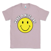 Lilac retro   have a nice day   smile happy face Classic Tee - artisFamous
