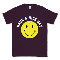 Plum retro   have a nice day   smile happy face Classic Tee - artisFamous