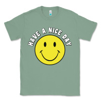 Sage retro   have a nice day   smile happy face Classic Tee - artisFamous