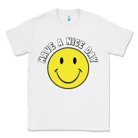 White retro   have a nice day   smile happy face Classic Tee - artisFamous