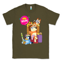 Army Green bluey mom dad funny queen for family lover t shirt Classic Tee - artisFamous