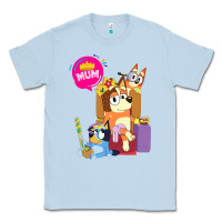 Dusty Blue bluey mom dad funny queen for family lover t shirt Classic Tee - artisFamous