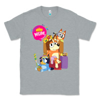 Heather Grey bluey mom dad funny queen for family lover t shirt Classic Tee - artisFamous