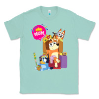 Seafoam bluey mom dad funny queen for family lover t shirt Classic Tee - artisFamous