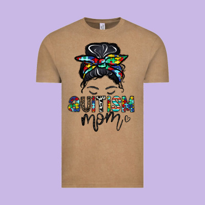 Autism Mom Vintage Tee Designed By Cowhidedigitalart