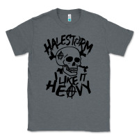 Charcoal Heather Skull I like It Heovy Halestorm Classic Tee - artisFamous