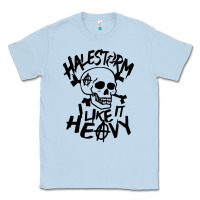 Dusty Blue Skull I like It Heovy Halestorm Classic Tee - artisFamous