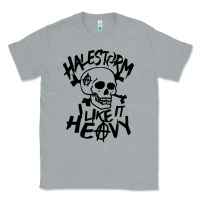 Heather Grey Skull I like It Heovy Halestorm Classic Tee - artisFamous