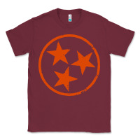 Burgundy tennessee flag vintage grunge distressed graphic Classic Tee - artisFamous