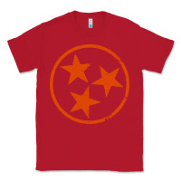 Red tennessee flag vintage grunge distressed graphic Classic Tee - artisFamous