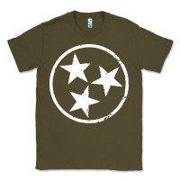 Army Green tennessee flag vintage grunge distressed graphic Classic Tee - artisFamous
