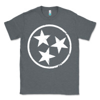 Charcoal Heather tennessee flag vintage grunge distressed graphic Classic Tee - artisFamous
