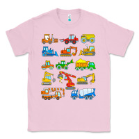 Bubblegum Pink construction excavator shirt for boys girls men and women t shirt Classic Tee - artisFamous