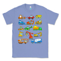 Colony Blue construction excavator shirt for boys girls men and women t shirt Classic Tee - artisFamous