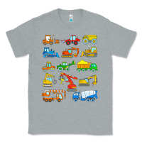 Heather Grey construction excavator shirt for boys girls men and women t shirt Classic Tee - artisFamous