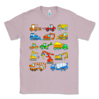 Lilac construction excavator shirt for boys girls men and women t shirt Classic Tee - artisFamous