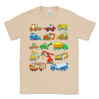Mushroom construction excavator shirt for boys girls men and women t shirt Classic Tee - artisFamous