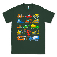 Sports Green construction excavator shirt for boys girls men and women t shirt Classic Tee - artisFamous