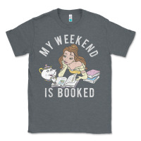Charcoal Heather beauty and the beast belle my weekend is booked t shirt Classic Tee - artisFamous