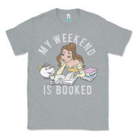 Heather Grey beauty and the beast belle my weekend is booked t shirt Classic Tee - artisFamous