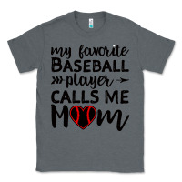 Charcoal Heather womens my favorite baseball player calls me mom Classic Tee - artisFamous
