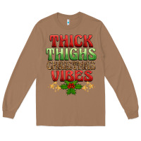 Toasted Coconut thick thighs christmas vibes Long Sleeve Tee - BarkalooDesign