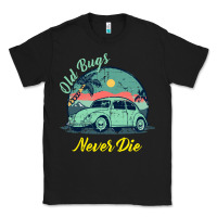 Vintage Funny Beetle Bug Distressed Classic Cars Old Bugs Never Die Classic Tee | Teevron