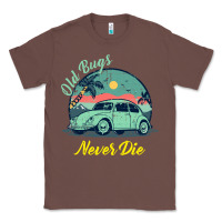 Chestnut Vintage Funny Beetle Bug Distressed Classic Cars Old Bugs Never Die Classic Tee - artisFamous