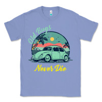 Colony Blue Vintage Funny Beetle Bug Distressed Classic Cars Old Bugs Never Die Classic Tee - artisFamous
