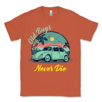 Copper Vintage Funny Beetle Bug Distressed Classic Cars Old Bugs Never Die Classic Tee - artisFamous