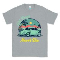 Heather Grey Vintage Funny Beetle Bug Distressed Classic Cars Old Bugs Never Die Classic Tee - artisFamous