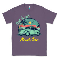 Lavender Vintage Funny Beetle Bug Distressed Classic Cars Old Bugs Never Die Classic Tee - artisFamous