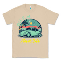 Mushroom Vintage Funny Beetle Bug Distressed Classic Cars Old Bugs Never Die Classic Tee - artisFamous