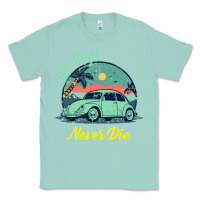 Seafoam Vintage Funny Beetle Bug Distressed Classic Cars Old Bugs Never Die Classic Tee - artisFamous